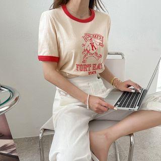 Tiger Print Ringer T-shirt