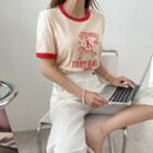 Tiger Print Ringer T-shirt