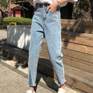 Color Panel Loose Fit Jeans