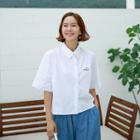 Embroidery Cotton Short Shirt