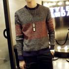 Color Block Melange Sweater