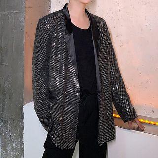 Double Breasted Sequined Blazer