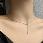 Faux Pearl Necklace 1 Pc - Necklace - Silver - One Size