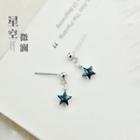 Sterling Silver Jeweled Star Drop Earrings