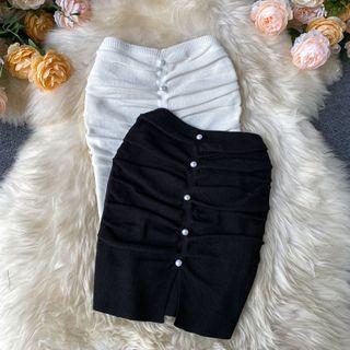 Crinkled Knit Tube Top