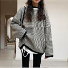 Plaid Sweater Stripe - Black & White - One Size