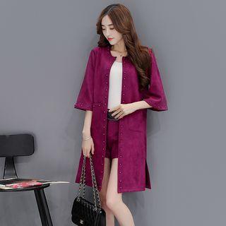 Set : Elbow-sleeve Long Jacket + Shorts