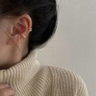 Asymmetrical Chained Alloy Cuff Earring Set Of 2 - Gold - One Size
