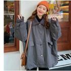 Wide Retro Cargo Couple Matching Thick Long-sleeve Cotton Jacket