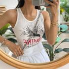 Letter Illustrated Tank Top