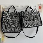 Zebra Print Canvas Crossbody Bag (various Designs)