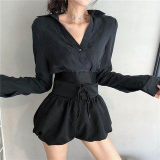 Cropped Shirt / Puff Shorts