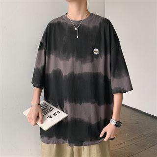 Couple Matching 3/4-sleeve Tie-dye T-shirt
