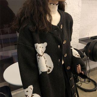 Jacquard Cardigan Dark Gray - One Size
