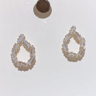 Waterdrop Stud Earring 1 Pair - As Shown In Figure - One Size