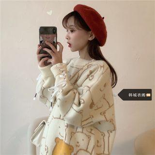 Bear-pattern Sweater