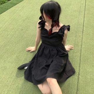 Sleeveless Ruffle Mini A-line Dress (various Designs)