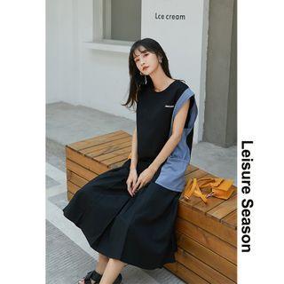 Colorblock Sleeveless T-shirt