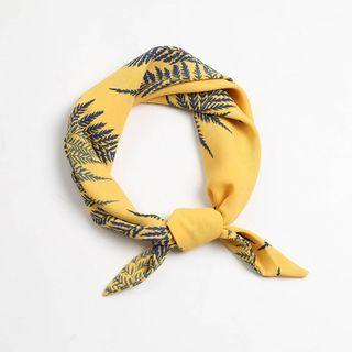 Leaf Print Chiffon Scarf