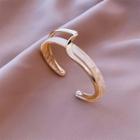 Shell & Alloy Open Bangle Gold - One Size