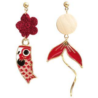 Non-matching Carp Fish Earring / Clip-on Earring