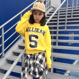 Mock Two Piece Lettering Sweatshirt