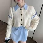 Ribbed Cardigan / Shirtdress / Set
