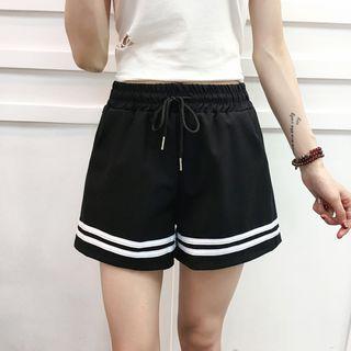 Striped Drawstring Waist Shorts