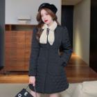 Puff Sleeve Quilted Coatdress