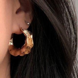Alloy Irregular Open Hoop Earring