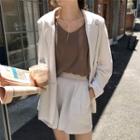 Plain Camisole Top / Blazer / Shorts