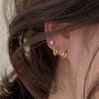 Cutout Hoop Earring 1 Pair - Gold - One Size