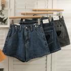 Heart-pocket Denim Hot Shorts