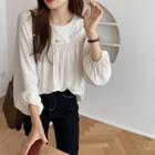 3/4-sleeve Blouse As Shown In Figure - One Size