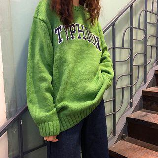 Typhoon Letter Print Sweater