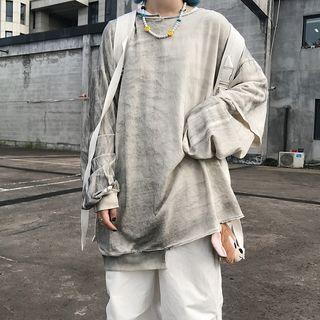 Irregular Hem Oversize Long-sleeve T-shirt