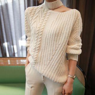 Cut Out Chunky Knit Sweater