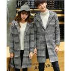 Couple Matching Hooded Houndstooth Coat