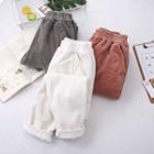 High-waist Fleece-lined Tapered Pants