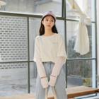 Mock Two Piece Long-sleeve T-shirt White - One Size