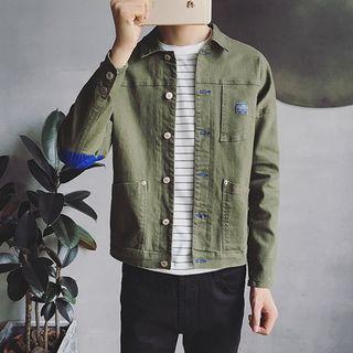 Elbow Patch Button Jacket