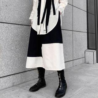 High-waist Panel Midi Skirt