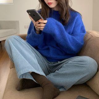 Plain Sweater Sweater - Blue - One Size