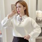 Long-sleeve Lace Up Shirt