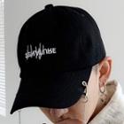 Embroidered Chain-accent Baseball Cap
