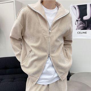 Ribbed Zip-up Jacket