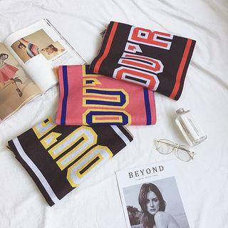 Fringed Lettering Scarf