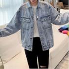 Smocked Cuff Denim Jacket
