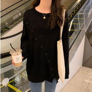 Buttoned Oversize Sweater