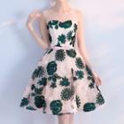 Tie-waist Sleeveless A-line Cocktail Dress